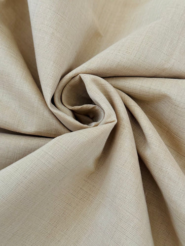 Handwoven Mangalgiri Cotton Saree | Beige | Gold Zari | Handwoven | Ships from California
